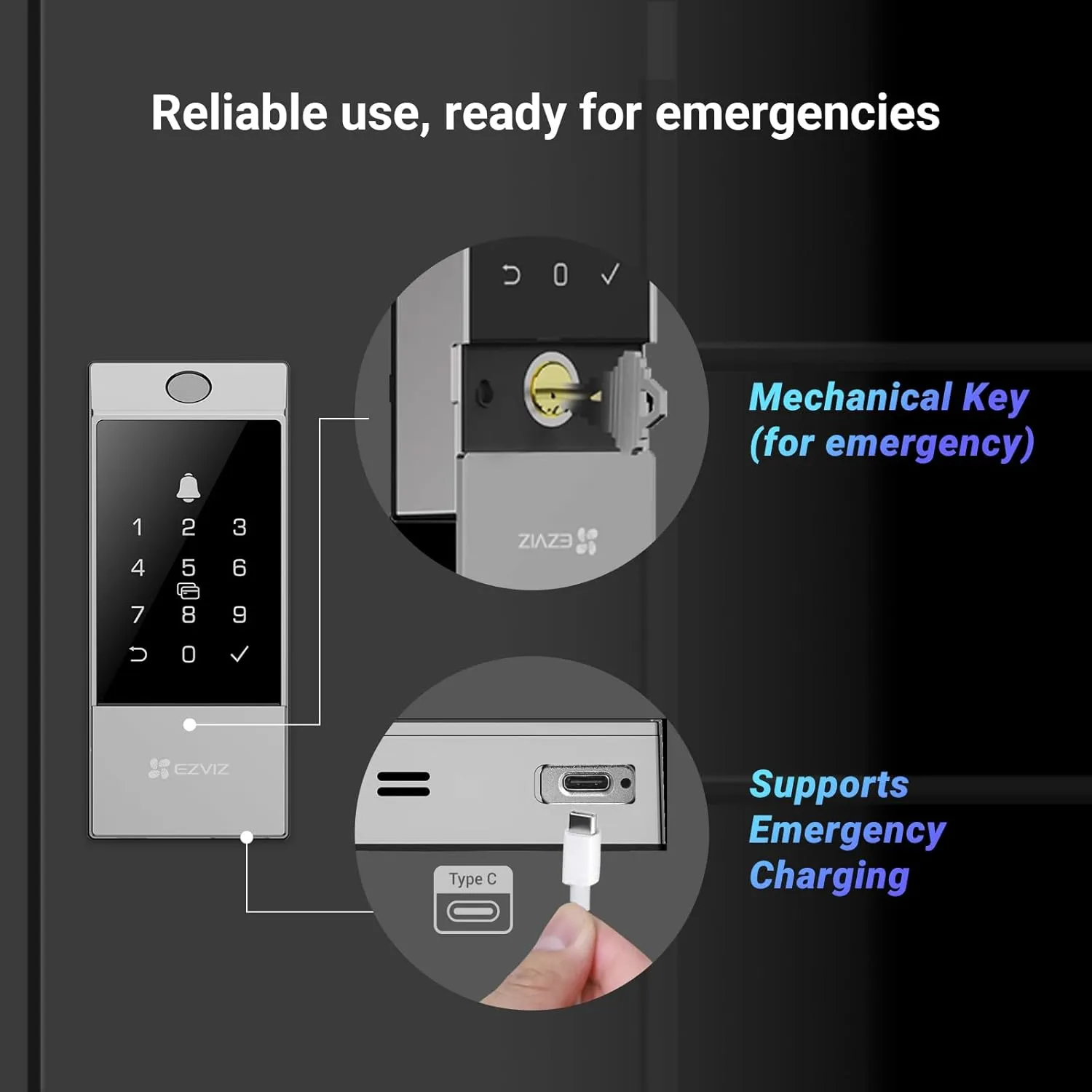 EZVIZ DL04 Pro Smart Deadbolt Lock view 3